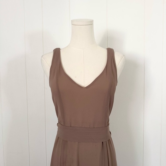 Show Me Your MuMu Jenn Maxi Dress Medium in Dune Chiffon - Picture 6 of 11